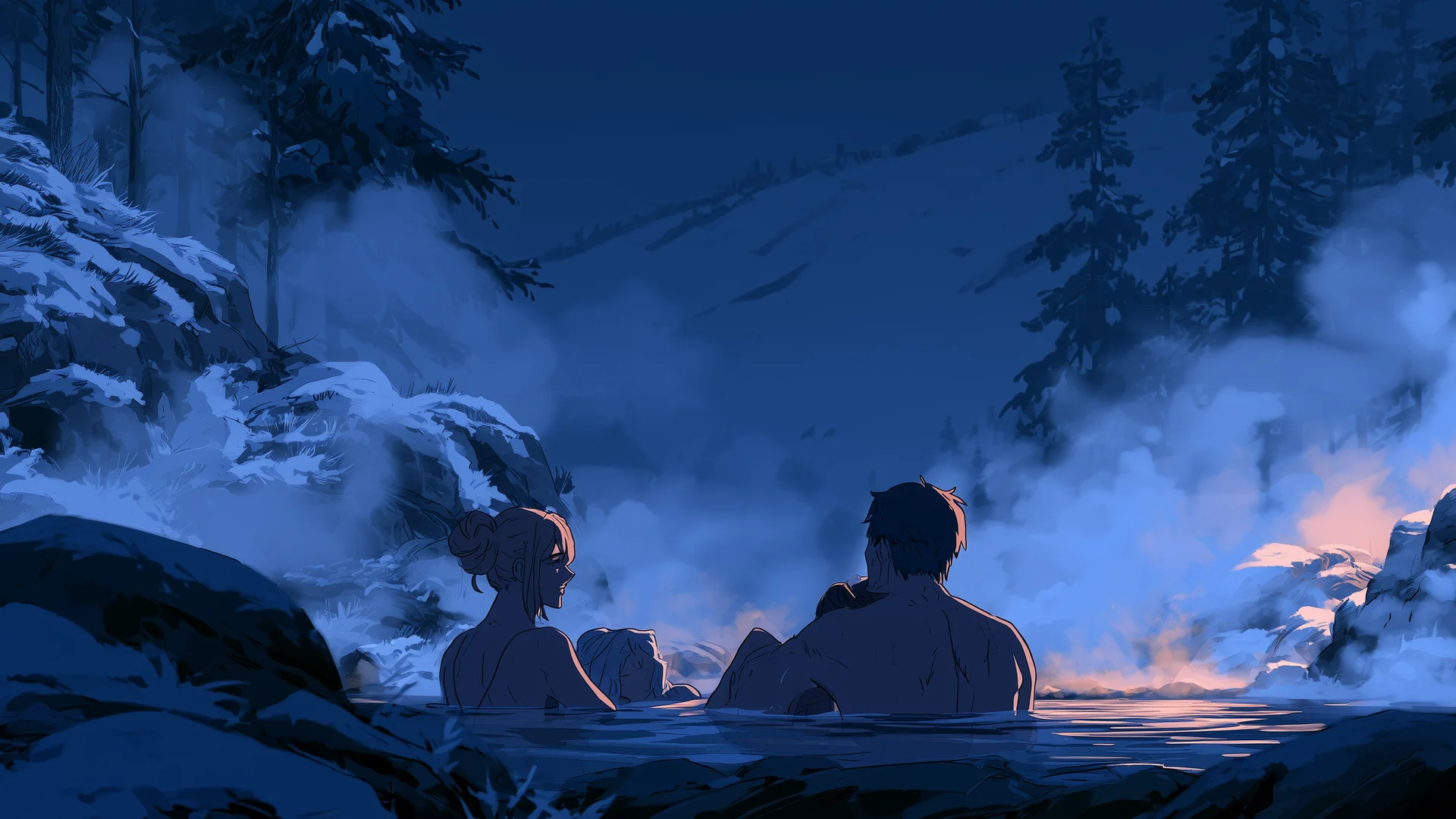 Mountain onsen adults
