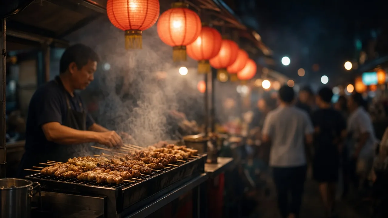 Lantern snack cart