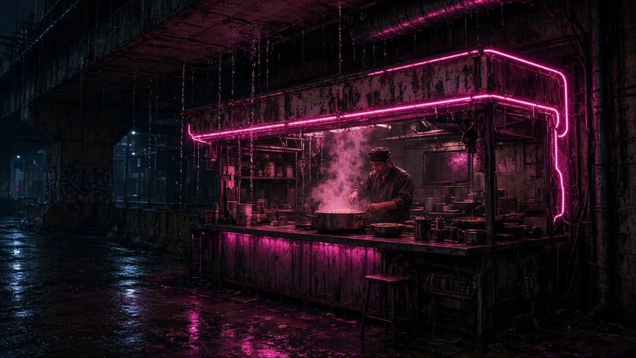 Night noodle stall