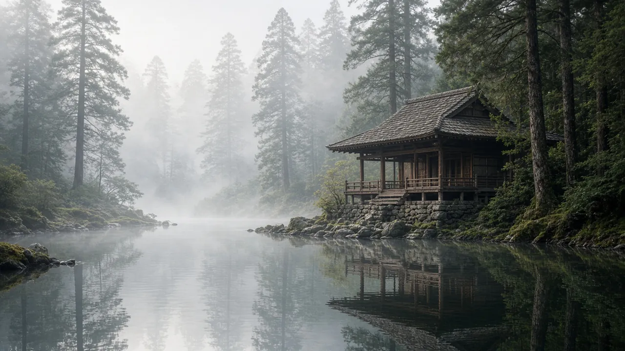 Lakeside tea house